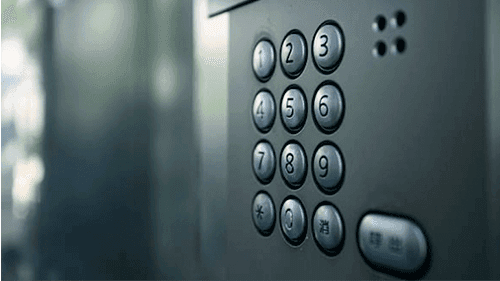 Commercial access control keypad with illuminated buttons